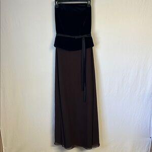 Jordan Elegant Black and Brown Maxi Women's Dress Size 4